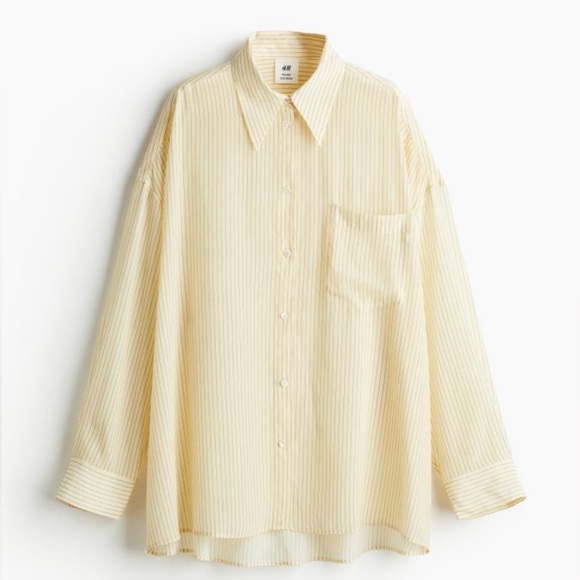 Hm studio collection oversized silk blend shirt xs - Picture 3 of 6